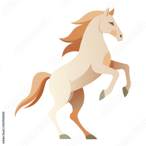running horse vector illustration