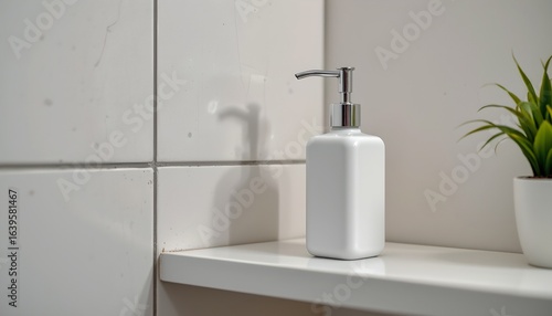 a modern bathroom setting with a minimalist style