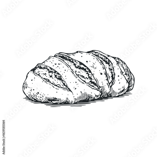 Sketch of a Loaf of Crusty Bread