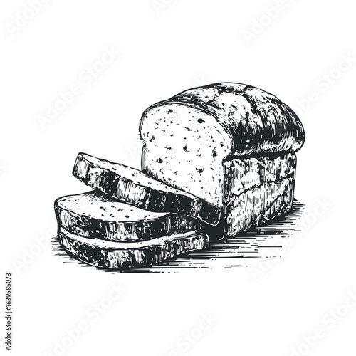 Sketch of Sliced Loaf of Bread