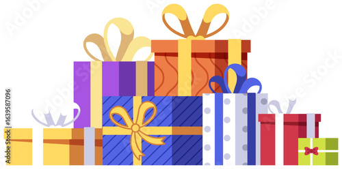 christmas colorful gift boxes present
