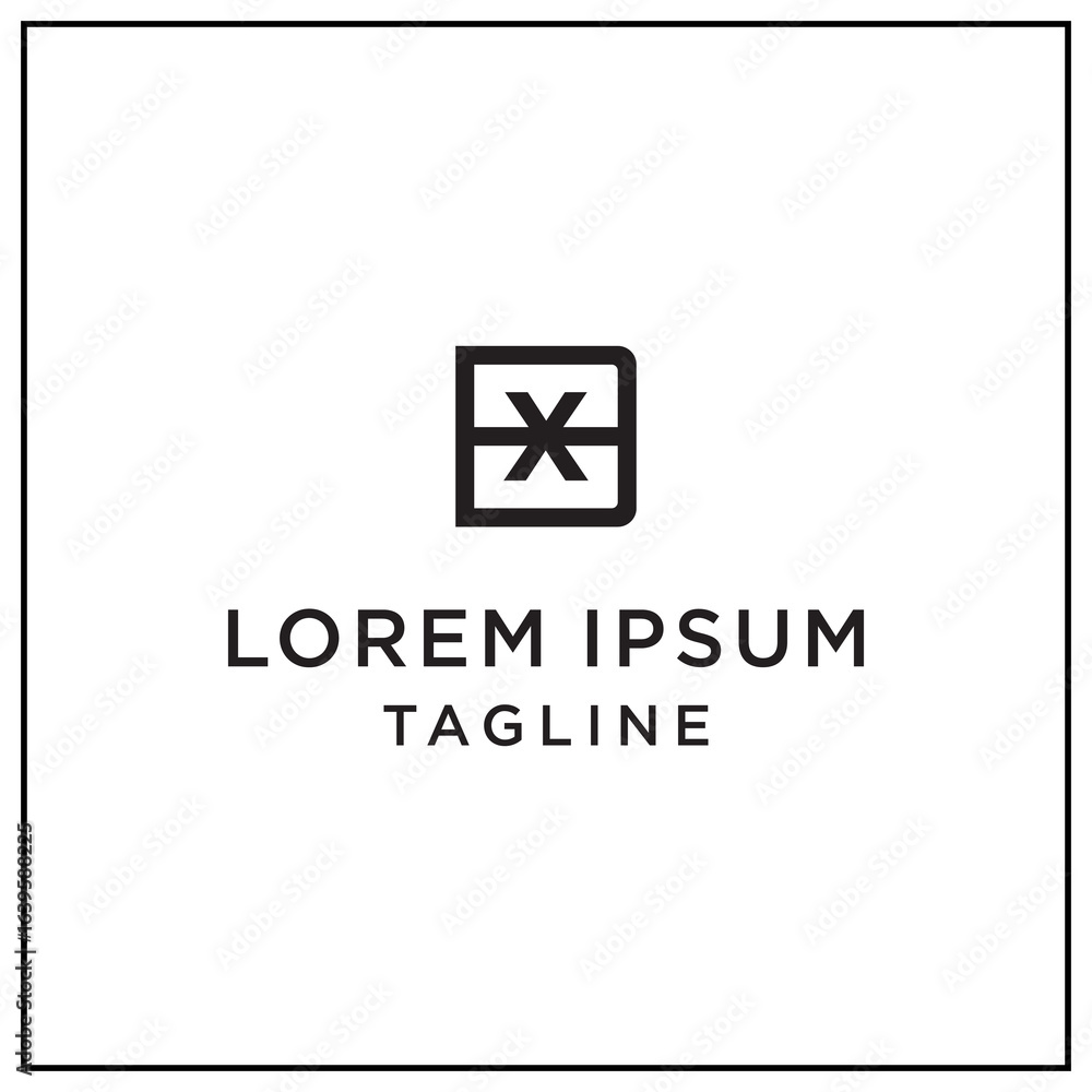 Fototapeta premium bx or xb square logo 