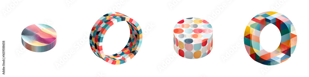 Obraz premium Abstract Circular Shapes - Colorful Round Design Elements