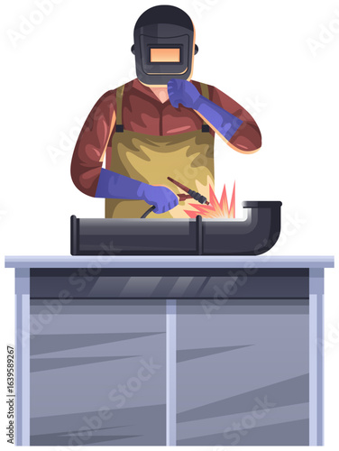industrial welder illustration