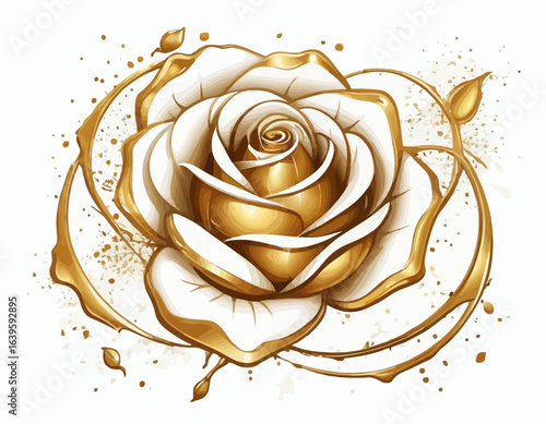 Beautiful color Rose logo vector, attractive style 