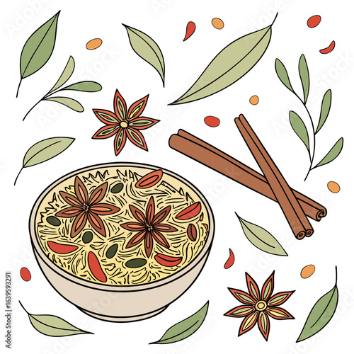 Biryani Pattern Background	