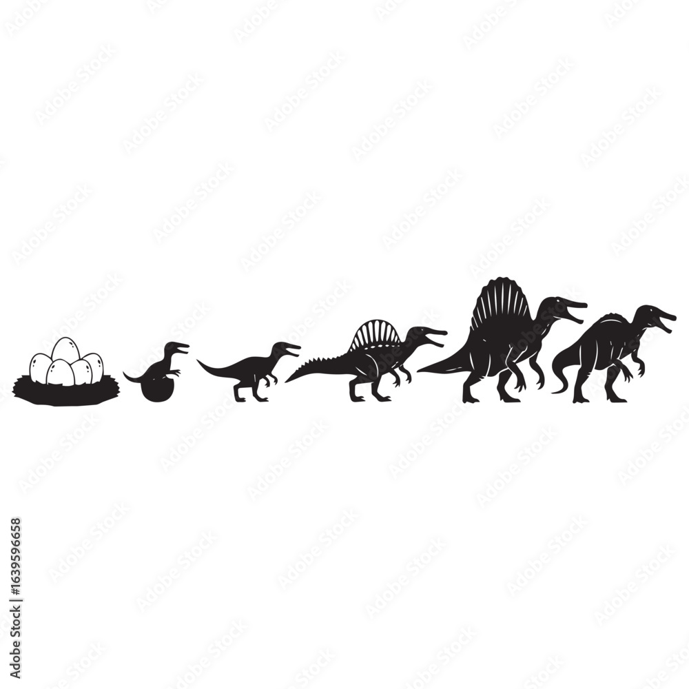 Fototapeta premium Spinosaurus silhouette vector