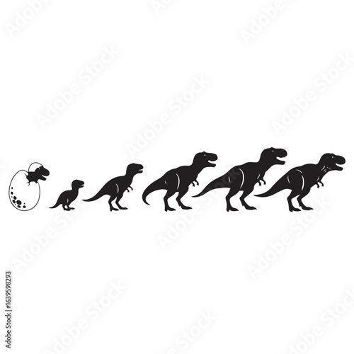 T-rex silhouette vector