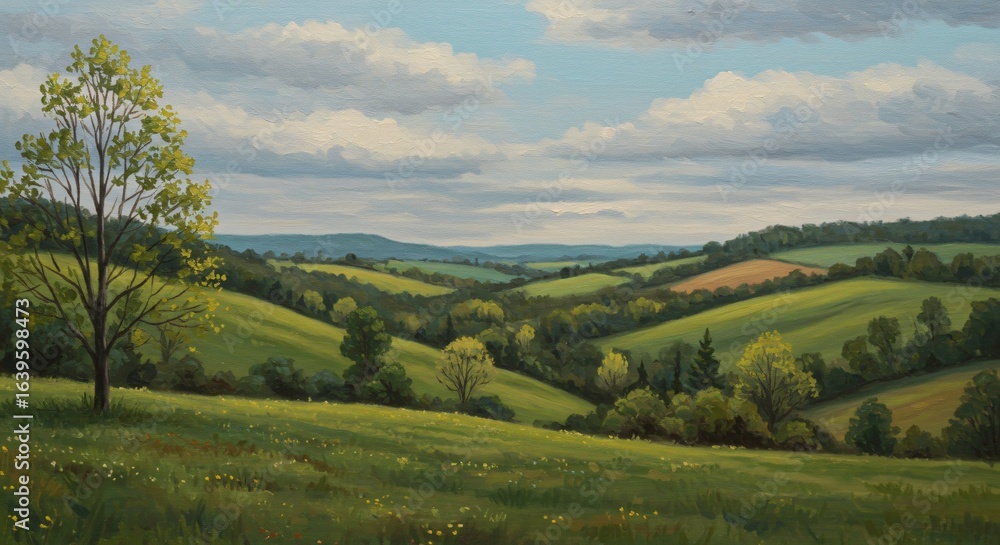 Obraz premium spring season painting