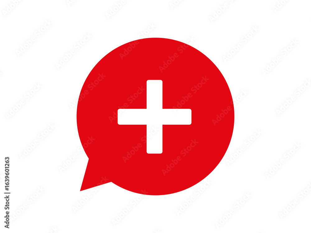 Fototapeta premium chat plus button icon