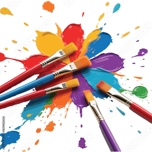 paint brushes and paint