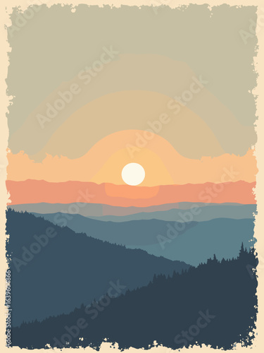 Mercury – Cratered horizon at low sun angle with long shadows and scarps, palette: iron gray, dust beige, rust brown, twilight blue