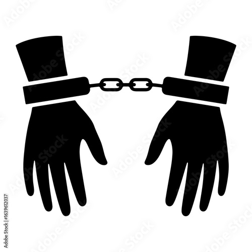 Black Handcuffs Symbol restraint freedom