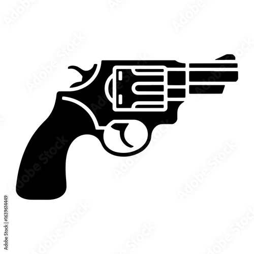 Black revolver handgun firearm weapon