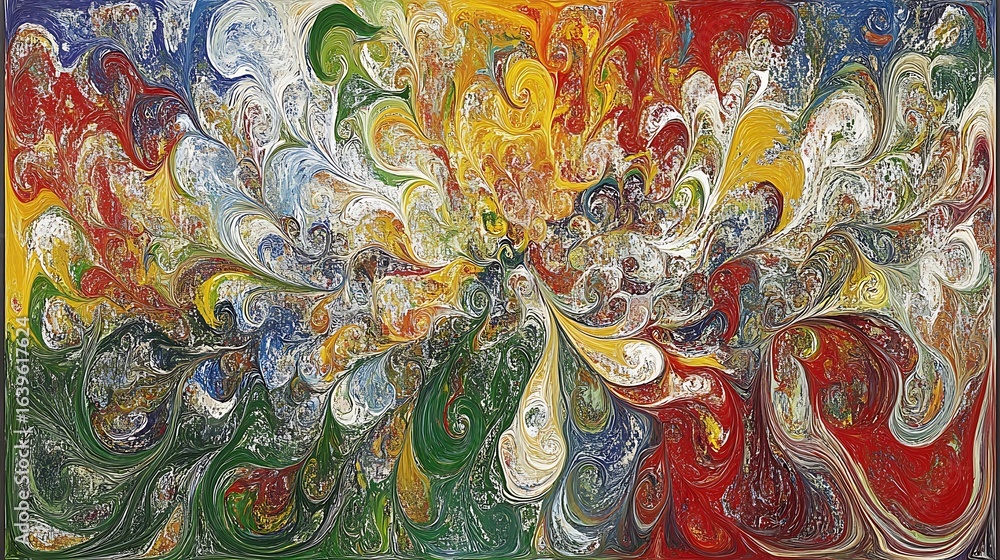 Fototapeta premium A vibrant abstract artwork with swirling colors of many hues