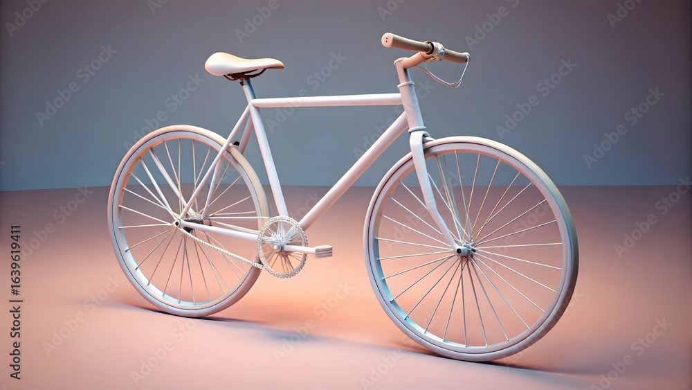 Fototapeta premium White Bicycle Studio Shot