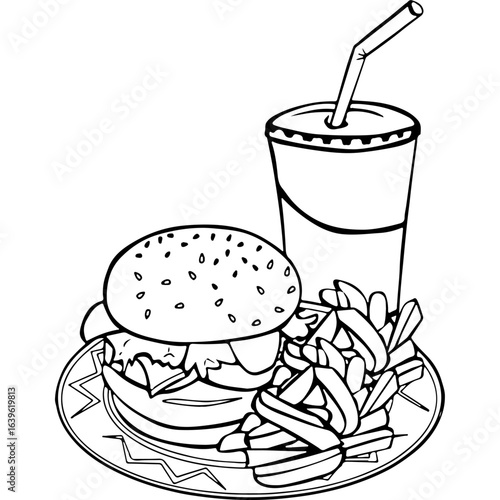 Simple graphic icon of a meal in a bowl with a fork, representing healthy eating, diet, and nutrition concepts. A minimalist illustration for food-related designs.