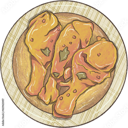 Simple graphic icon of a meal in a bowl with a fork, representing healthy eating, diet, and nutrition concepts. A minimalist illustration for food-related designs.