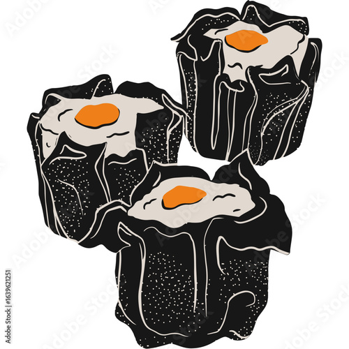 Simple graphic icon of a meal in a bowl with a fork, representing healthy eating, diet, and nutrition concepts. A minimalist illustration for food-related designs.