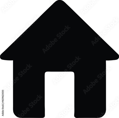 home icon on a black 