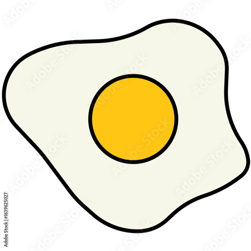 Simple graphic icon of a meal in a bowl with a fork, representing healthy eating, diet, and nutrition concepts. A minimalist illustration for food-related designs.
