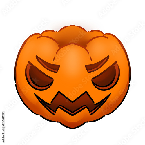 halloween the scary pumpkin.orange dark 