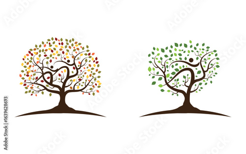 Tree leaf ecology nature  Healthy vegan concept element v3.5