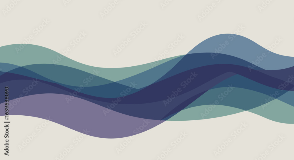 Fototapeta premium Dynamic abstract waves digital art modern design creative space aesthetic perspective. Vector illustration