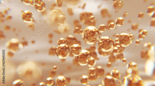 3D Collagen Skin Serum and Vitamin illustration isolated on soft color background. concept skin care cosmetics solution. 3d rendering.	
