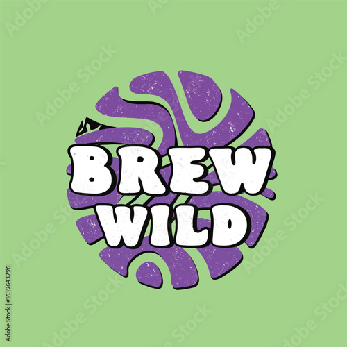 Brew Wild Funky Badge

