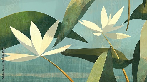 Vintage-Inspired Abstract Floral Background with Pastel Textured Paper Effect for Nature-Themed Digital Designs​
