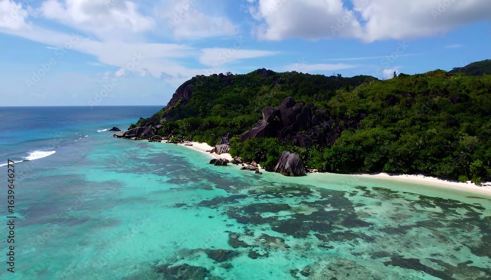 Fototapeta premium Tropical beach coastal landscape