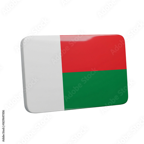 Free Download flag of Madagascar 3d icon isolated - GFXLoad