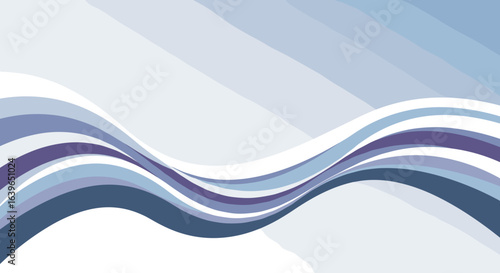 Fluid wave design concept abstract art digital medium soft color palette modern aesthetics visual harmony. Vector illustration
