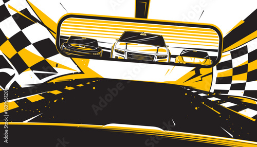 Motorsport cars racing abstract background design. Sports race concept
