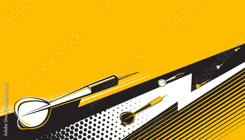 Abstract dartboard design element. Game concept
