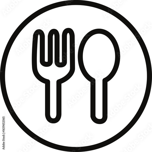 A simple line icon of a food cloche or serving platter dome, symbolizing restaurant catering and gourmet dining.