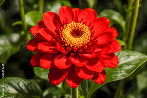red dahlia flower