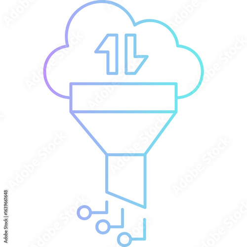 Gradient Cloud Data Icon