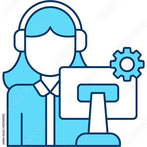 Help Desk Icon Illustration
