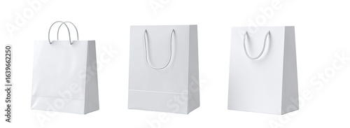 Three blank white paper shopping bags (1)