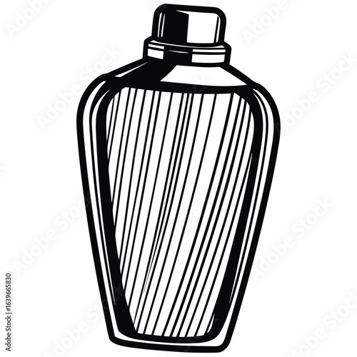 Vector art of perfume bottle isolated on white background
