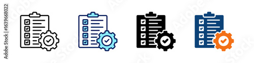 Service Level Agreement All In One Icon Multi Styles Vector Set