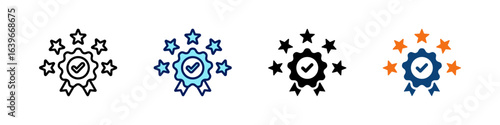 Service Guarantee All In One Icon Multi Styles Vector Set