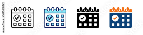 Appointment Booking All In One Icon Multi Styles Vector Set