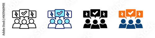 Complaint Resolution All In One Icon Multi Styles Vector Set