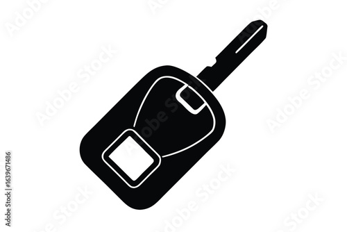 remote key fob vector icon silhouette 1
