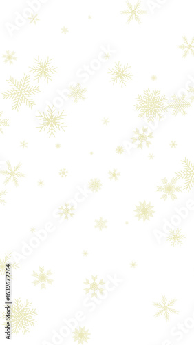 Wallpaper Mural Yellow snowflakes falling on a transparent background. Torontodigital.ca