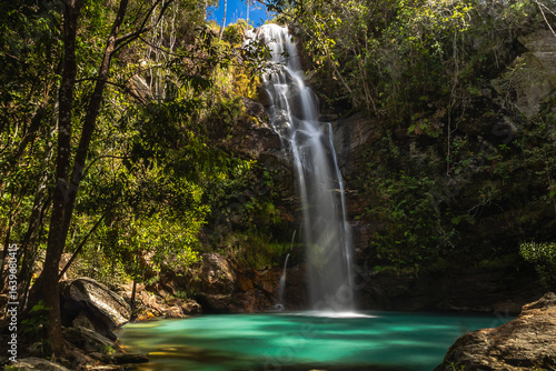 Cachoeira na cidade Cavalcante, Estado de Goiás, Brasil, região da chapada dos veadeiros