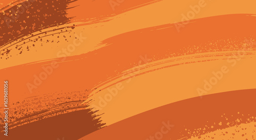 Dynamic brush strokes creating abstract art art studio digital illustration warm colors close-up view creativity unleashed. Vector illustration